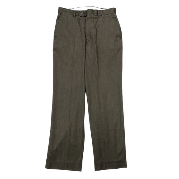 Louis Raphael 32x30 Tailored Fit Dress Pants Mens Brown Flat Front - Picture 1 of 10